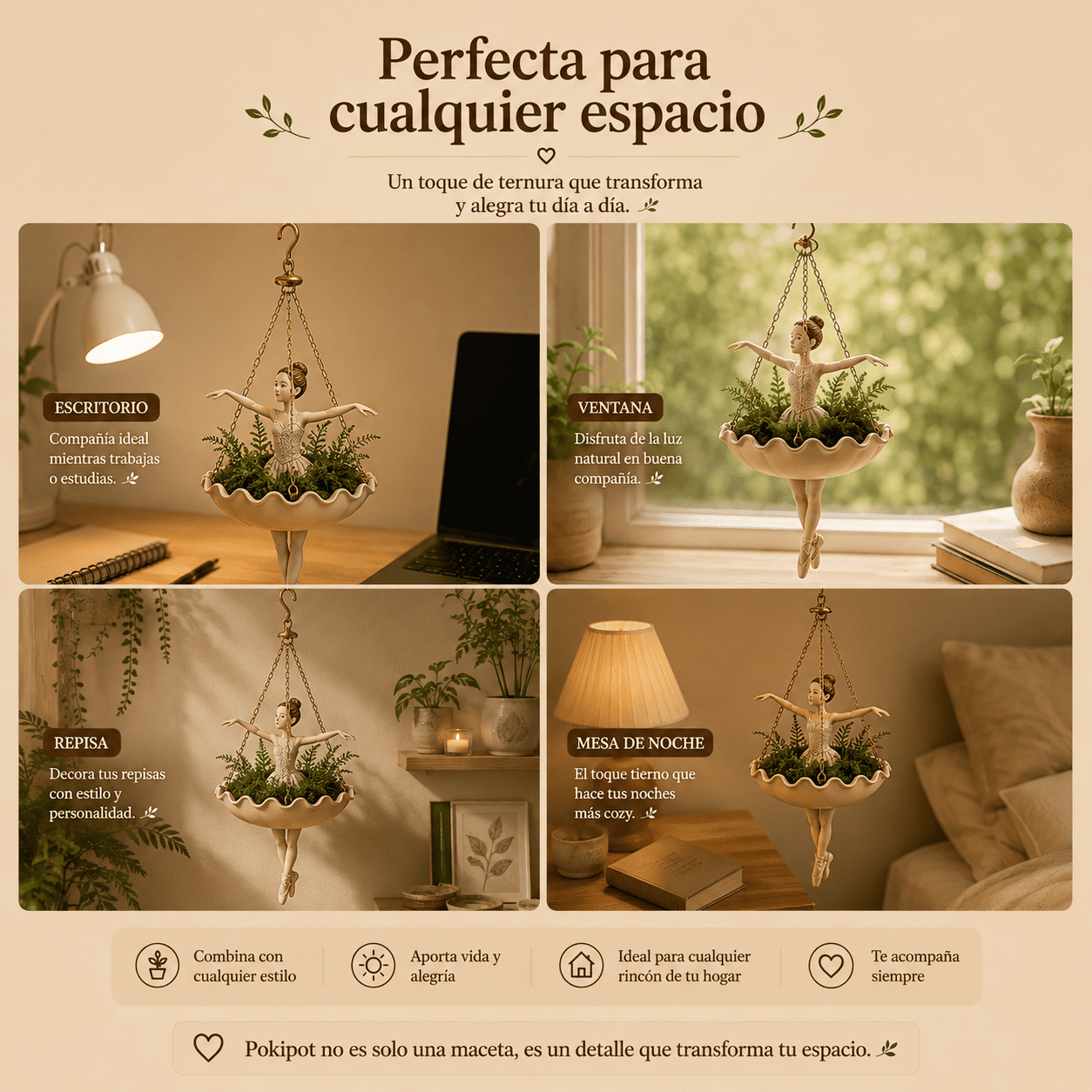 Maceta con Forma de Bailarina