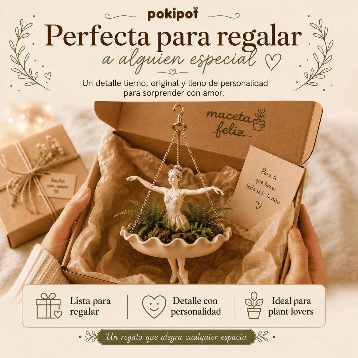 Maceta con Forma de Bailarina