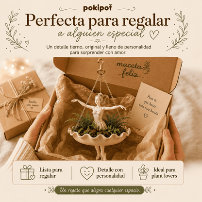 Maceta con Forma de Bailarina